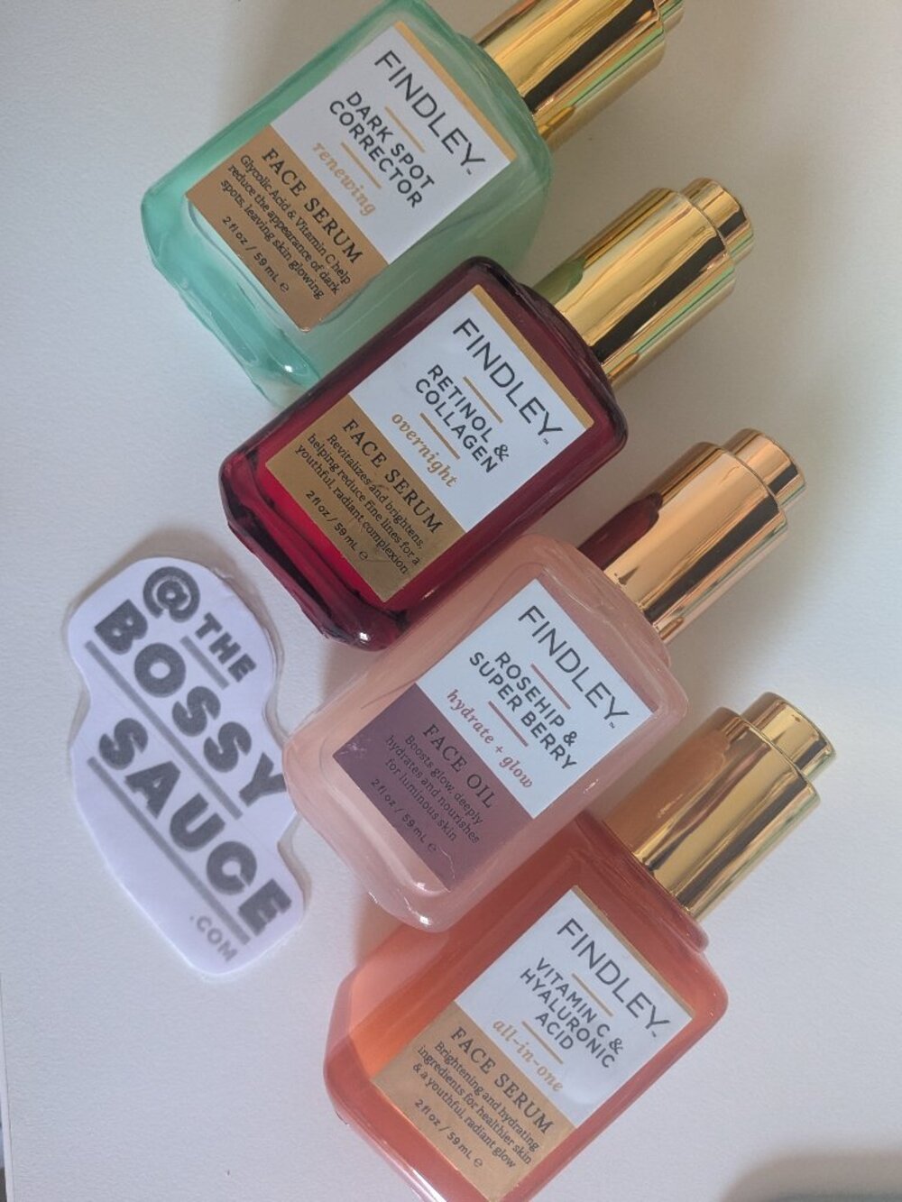 🌸 FINDLEY Serum & Face Oil: Retinol & Collagen, Dark Spot, Rosehip, Vitamin C